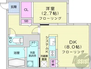 アンフィリット東札幌【3階】の間取り