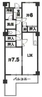 ハイメゾン北島【2階】の間取り