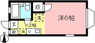 ニートフラット【2階】の間取り