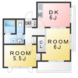 第3和同マンション【2階】の間取り