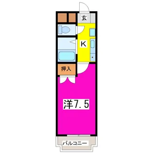 グランデール健軍【2階】の間取り