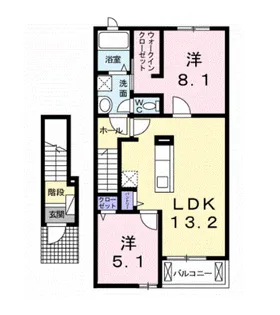 ベルメゾン弐番館【2階】の間取り