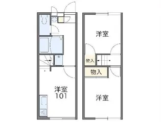 レオパレスアイビス【1階】の間取り
