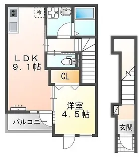 広島県廿日市市宮内1【アパート】の間取り