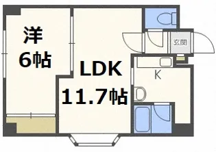 ロリエ菊水【4階】の間取り