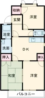 ガーデンハイツ緑ケ丘D【2階】の間取り