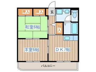 サムリー若林【2階】の間取り
