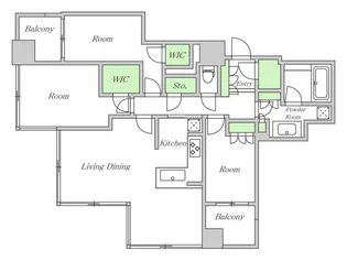 シティタワー西梅田【30階】の間取り