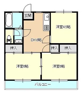 甲子マンション【2階】の間取り