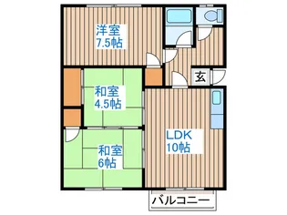 マリーデール13【4階】の間取り