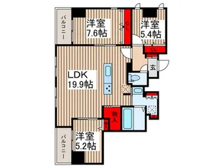 La Cezanne tokiwa【8階】の間取り
