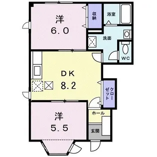 サンライト三屋 C【1階】の間取り