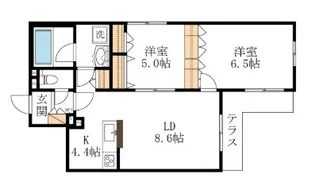 グランソレイユ【1階】の間取り