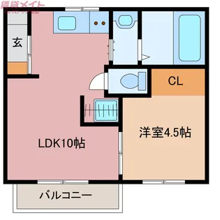 Sun Siesta KOMONOI【2階】の間取り