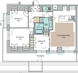 Brillia ist 池尻大橋【7階】の間取り