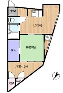 金子ハイツ【2階】の間取り