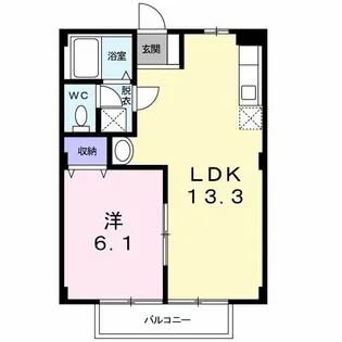 松岡ハイツA【2階】の間取り