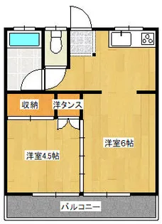コーポ福永【1階】の間取り