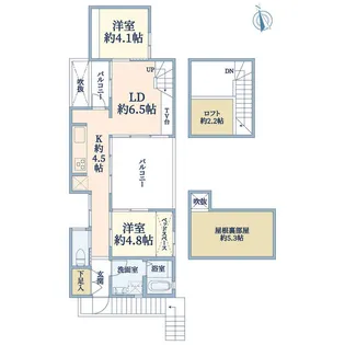 上高井戸2丁目戸建2階【2階】の間取り