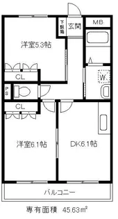 埼玉県川口市大字西立野【マンション】の間取り