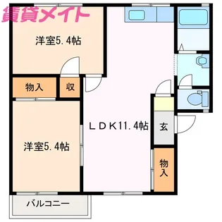 シティライフ原永【2階】の間取り