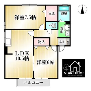 ポルトベールB【2階】の間取り