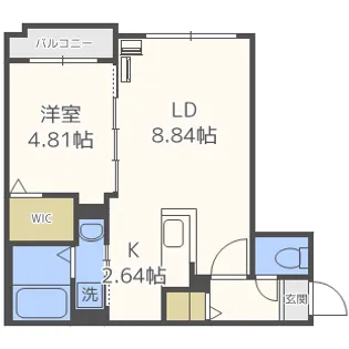 ビッグレジデンス美園【4階】の間取り