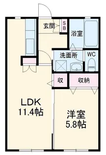 ツインバードB【1階】の間取り