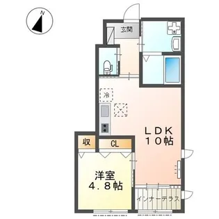 東京都福生市大字熊川【アパート】の間取り