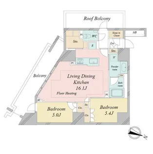 東京都新宿区西早稲田2【マンション】の間取り