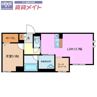 シャーメゾン ルポ【1階】の間取り