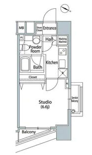 東京都新宿区西新宿7【マンション】の間取り