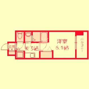 大阪府大阪市北区中津2【マンション】の間取り