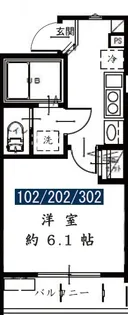 MELDIA幕張町6丁目【3階】の間取り