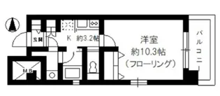 東京都新宿区若松町【マンション】の間取り