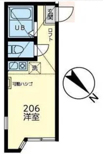ユナイト中野島レーザーディマルコ【2階】の間取り