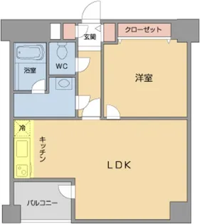 レジデンス白金高輪【1階】の間取り