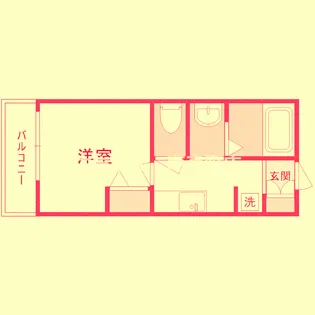 大阪府大阪市此花区春日出南1【アパート】の間取り