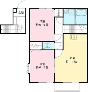 エゼ・ヴィラージュ【2階】の間取り
