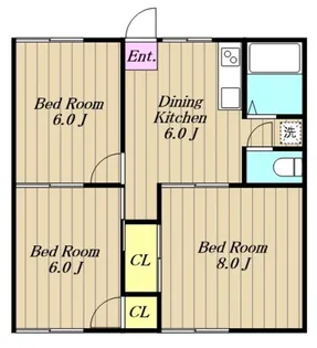 フォーレスト B【1階】の間取り