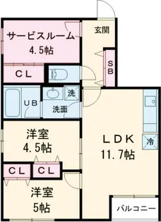 COEUR BLANC西荻窪【2階】の間取り