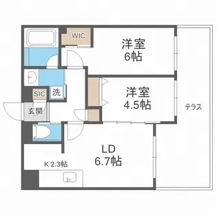 LiveCasa白石【1階】の間取り