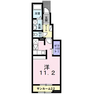 メイプル ジェルメA【1階】の間取り