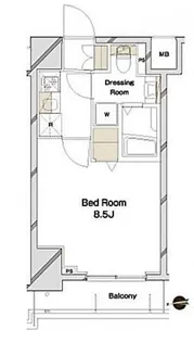 ガリシアグランデ江戸川橋【6階】の間取り