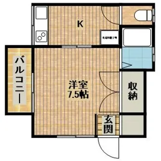 ルレーブ桐生【1階】の間取り