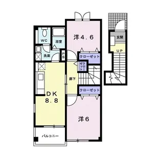 カーサ・プラシードI【2階】の間取り