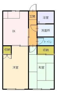 サングレースA【2階】の間取り
