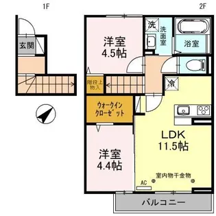 Solana彩【2階】の間取り