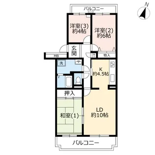 URプラザ新小金井【1階】の間取り
