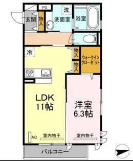 ラフィネ宿河原【3階】の間取り
